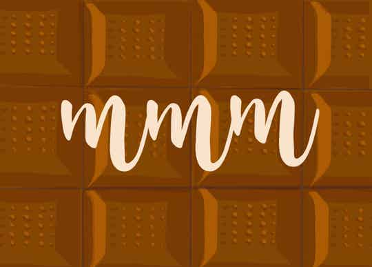 FT0012 I love chocolate - postcard - mmm