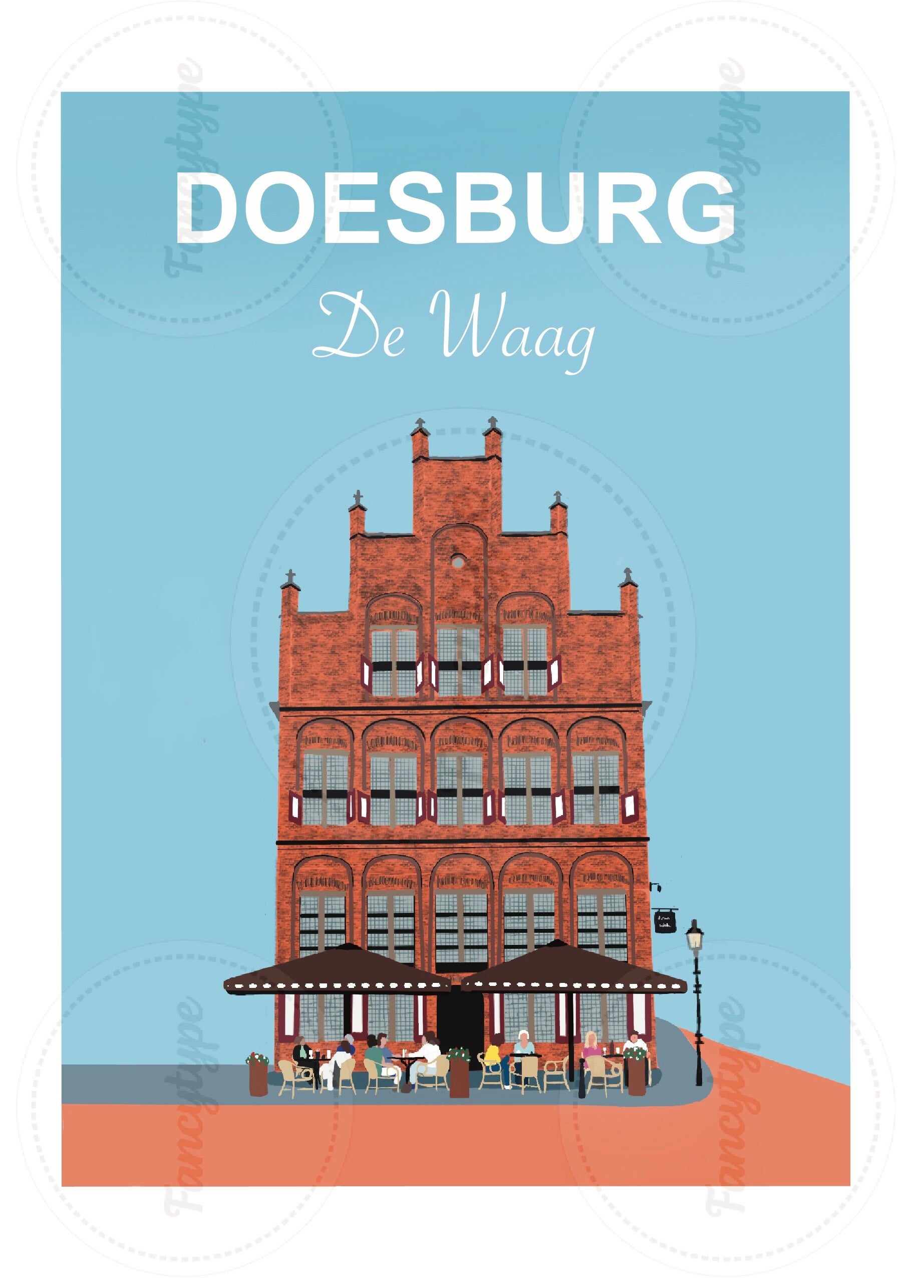 FT00297 - Doesburg - A5 Poster - De Waag