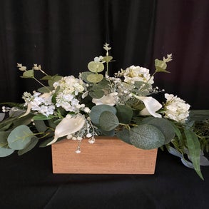 Cube de bois pour centre de table