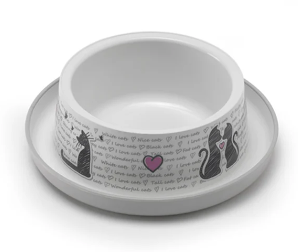 TRENDY DINNER WHITE CAT'S IN LOV, gamelle