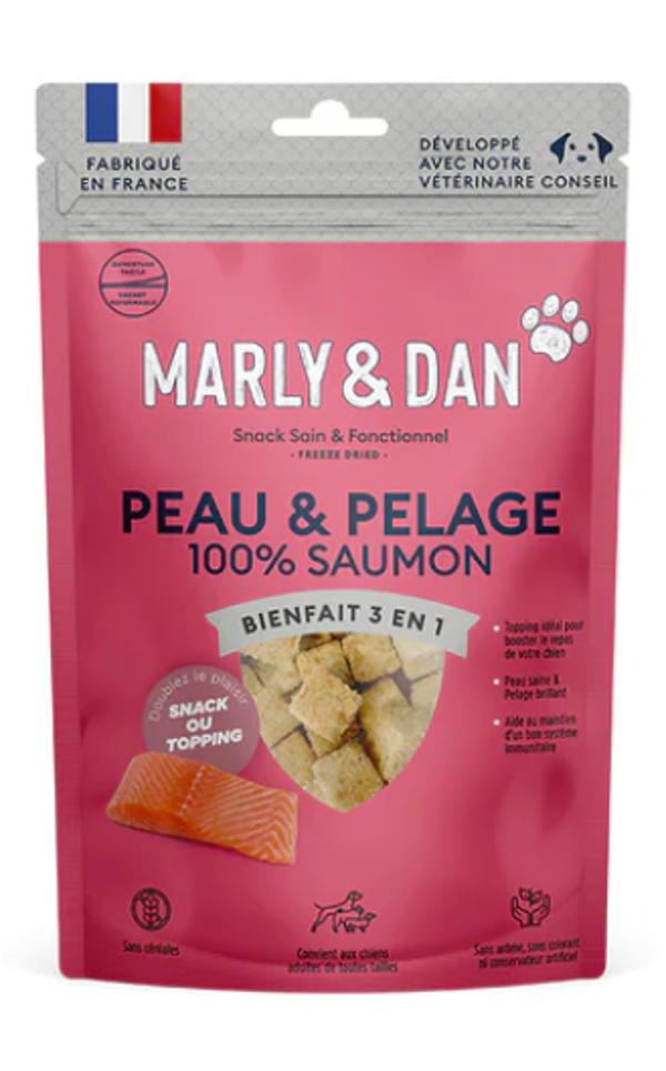 MARLY & DAN PEAU ET PELAGE 100% SAUMON - CHIEN