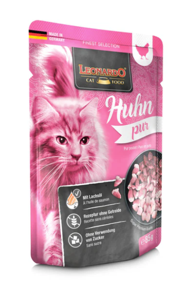 SACHETS LEONARDO 85 G POULET - 16 PCS