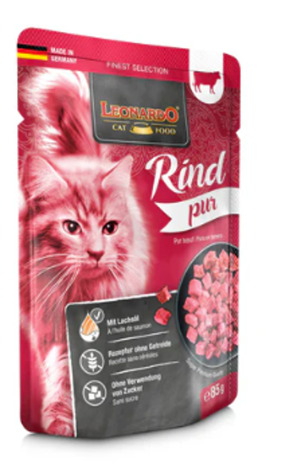 SACHETS LEONARDO 85 G BOEUF - 16 PCS
