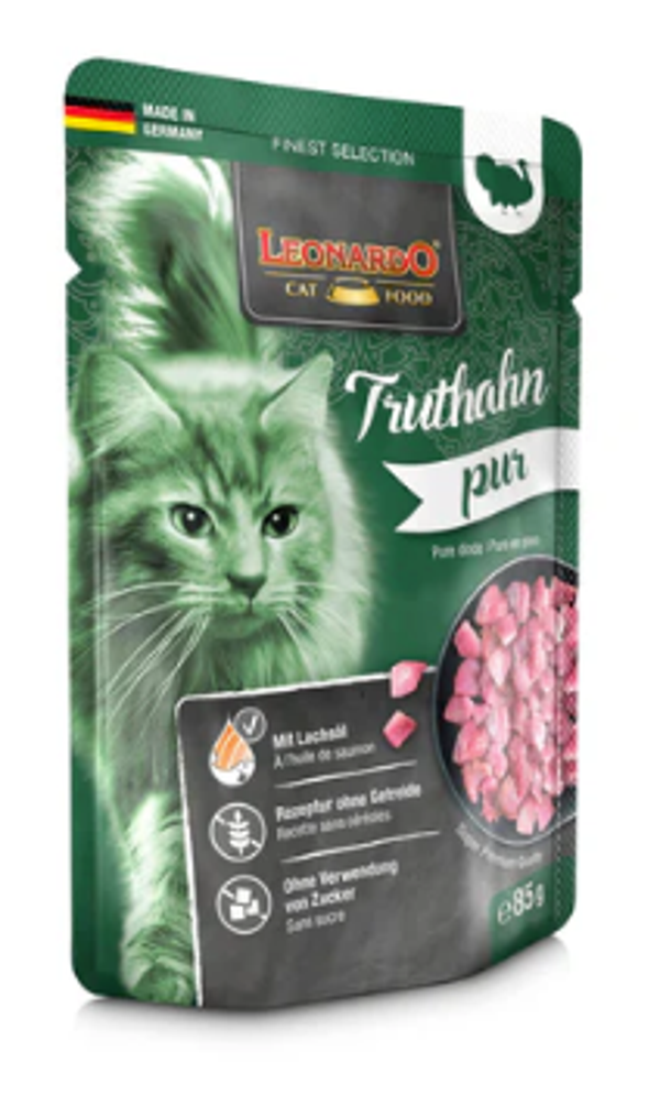 SACHETS LEONARDO 85 G DINDE PUR - 16 PCS