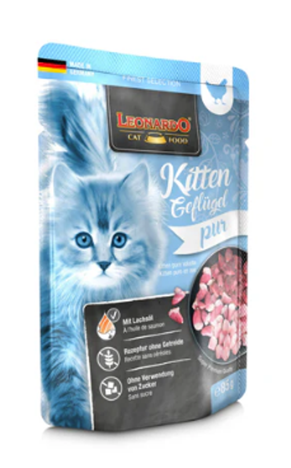 SACHETS LEONARDO 85 G KITTEN VOLAILLE - 16 PCS