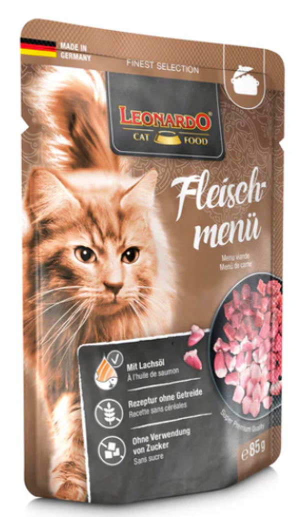 SACHETS LEONARDO 85 G MENU VIANDE - 16 PCS