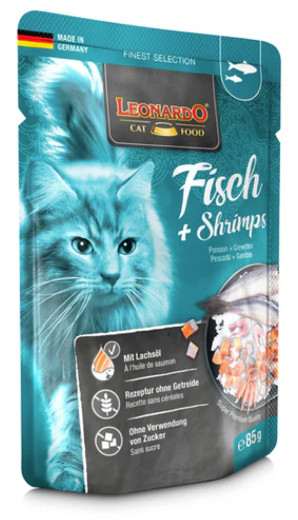 SACHETS LEONARDO 85 G POISSON - 16 PCS