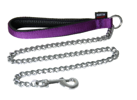 Laisse Chien – Martin Sellier - Chaîne violet – 100 cm / dernière pièce !