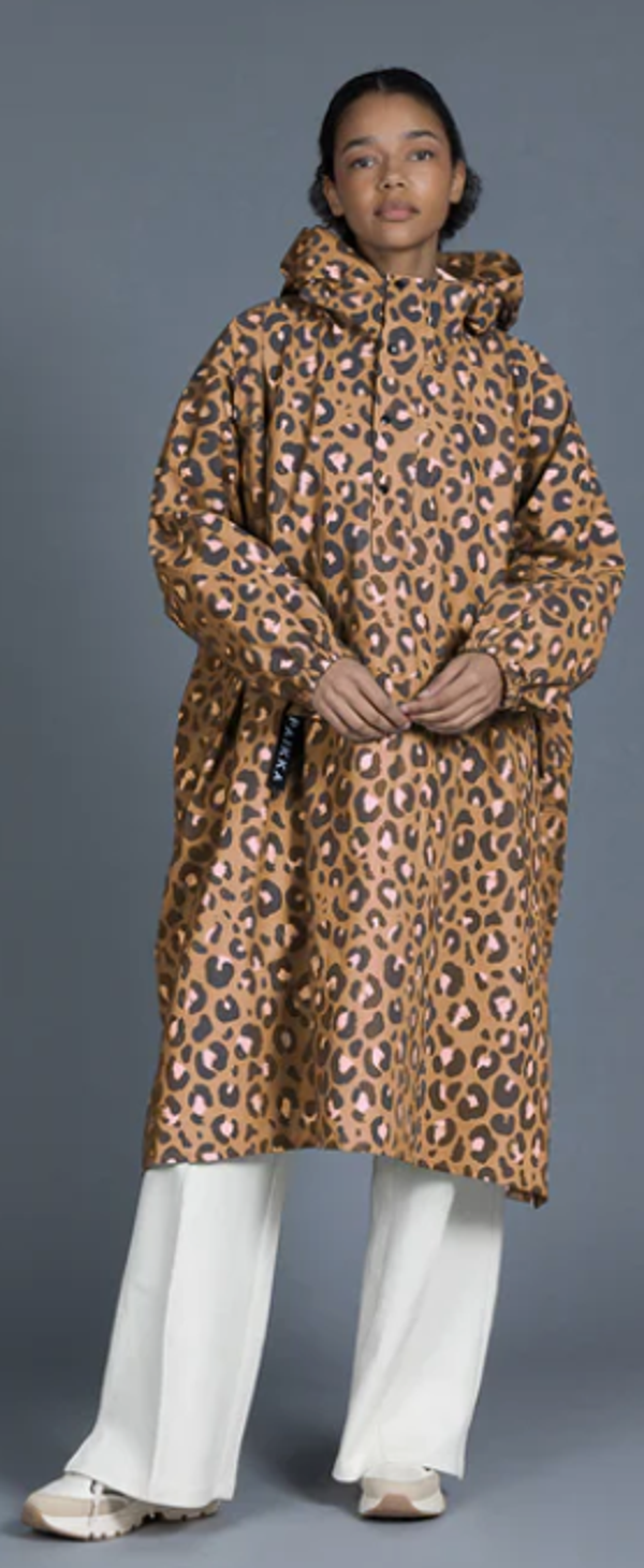 PAIKKA PONCHO HUMAN BEIGE LEOPARD