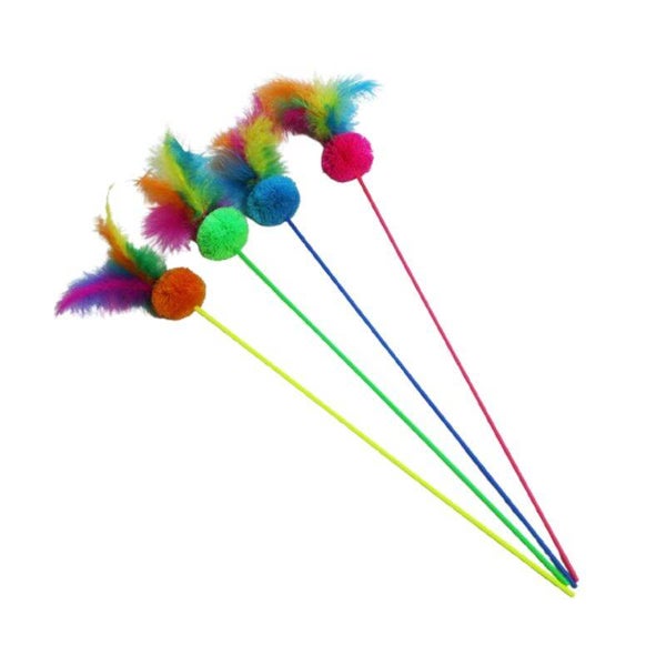 BUBIMEX CANNE À PÊCHE AVEC PLUME 58CM 4 COLORIS