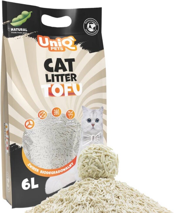 UNIQ PETS LITIÈRE AU TOFU - NATURE 6 L