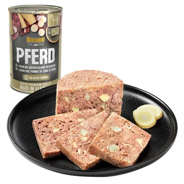 BOITES BELCANDO CHEVAL AVEC POMME DE TERRE ET PANAIS - 6 PCS