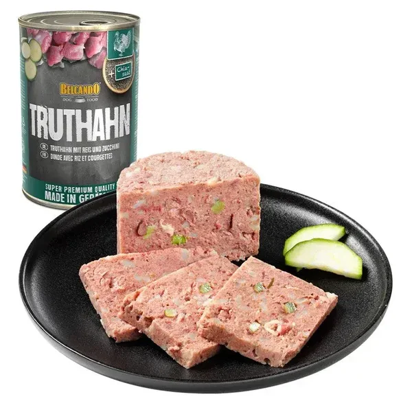 BOITES BELCANDO DINDE AVEC RIZ ET COURGETTE - 6 PCS