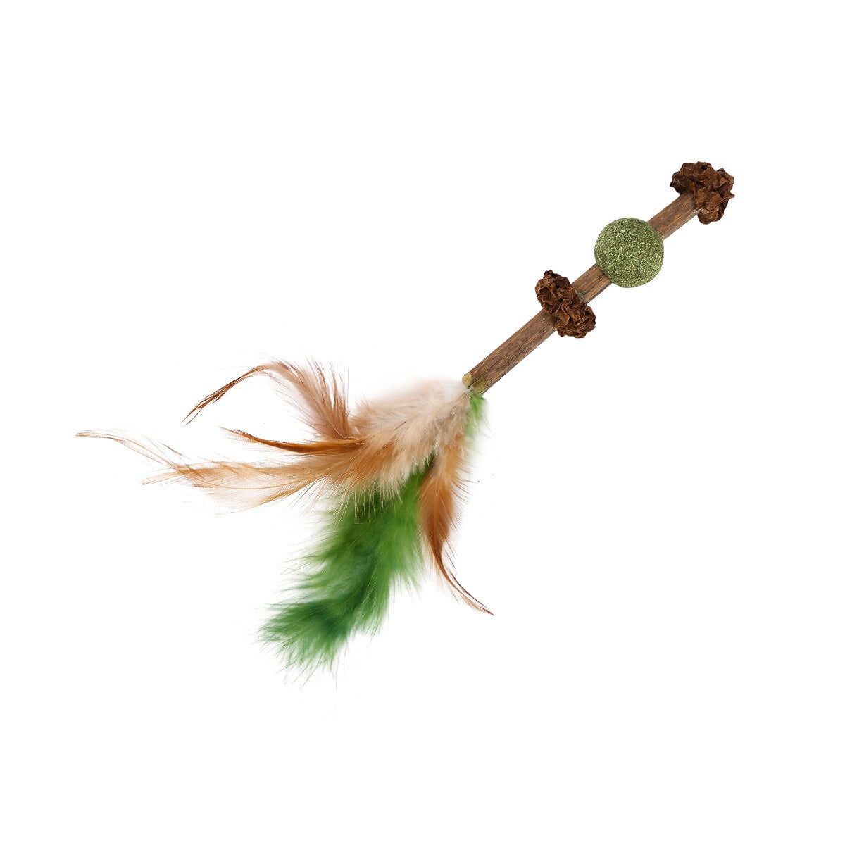 WOUAPY BATON A PLUMES ET BILLES