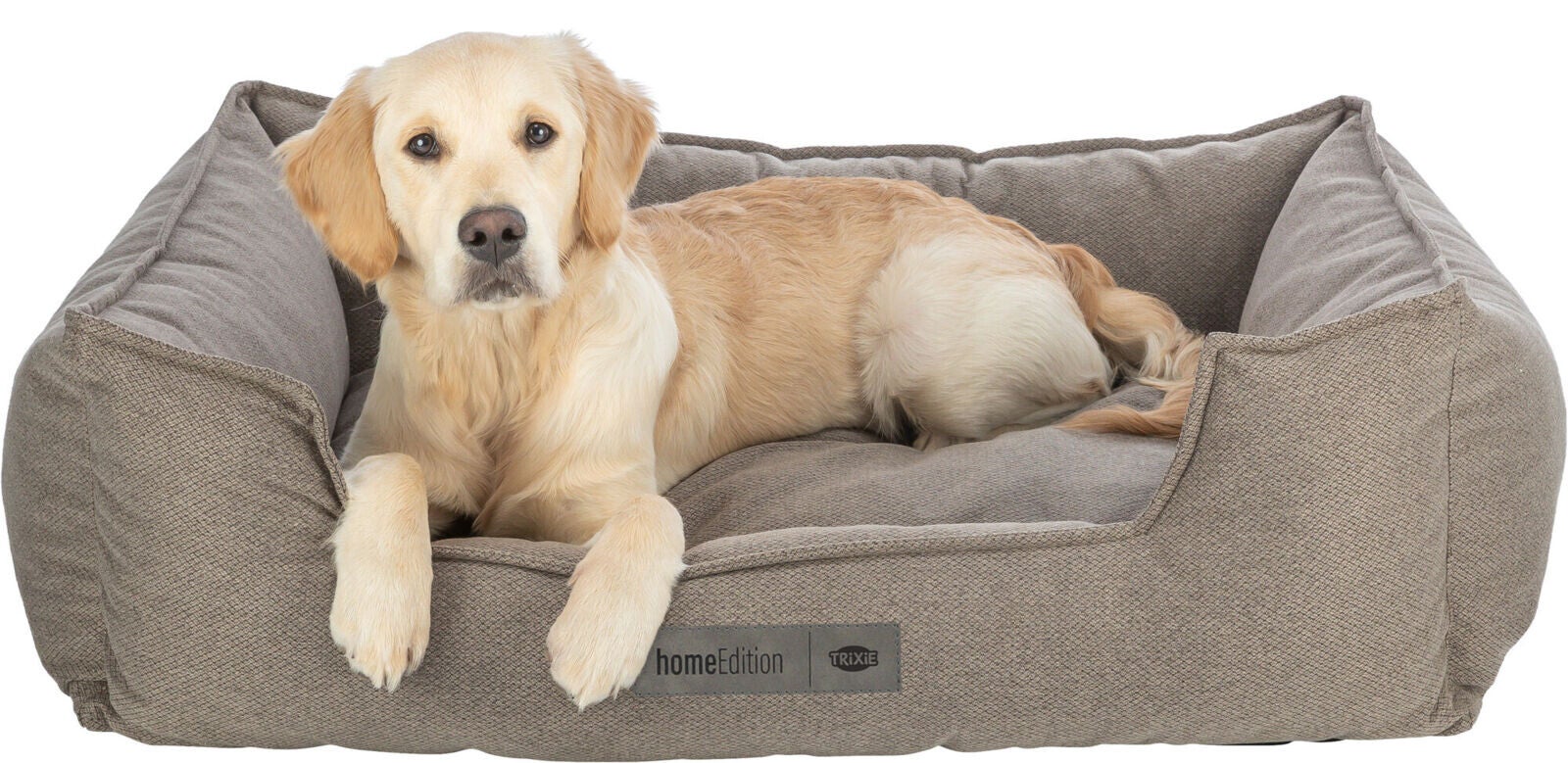 Lit Liano, angulaire, taupe TRIXIE