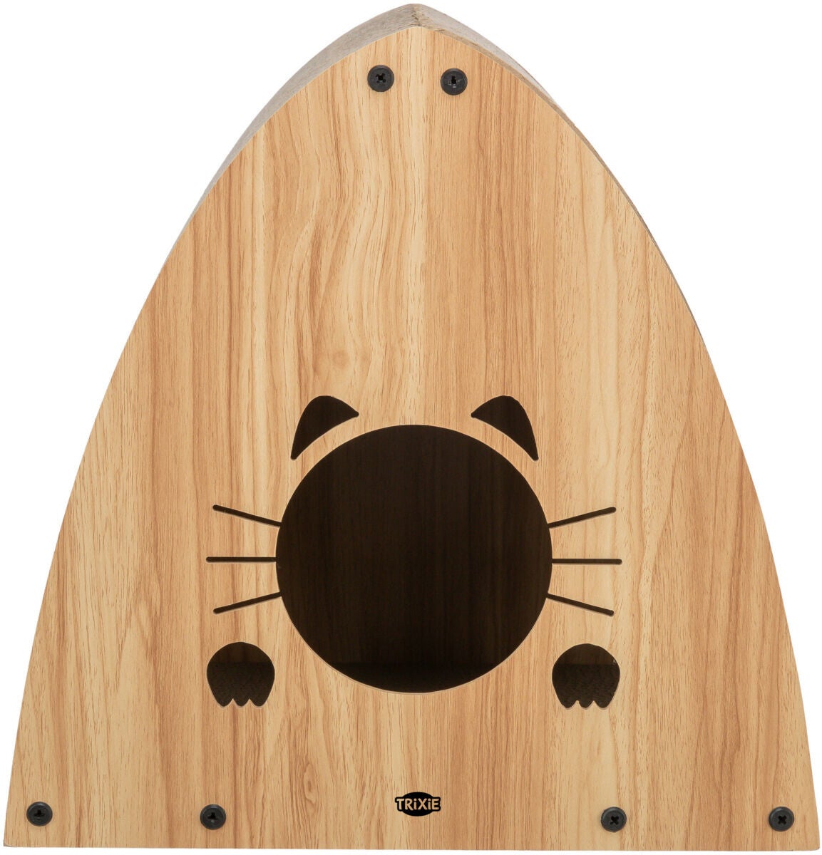 Maison grattoir, MDF, 48×48×28cm, brun clair