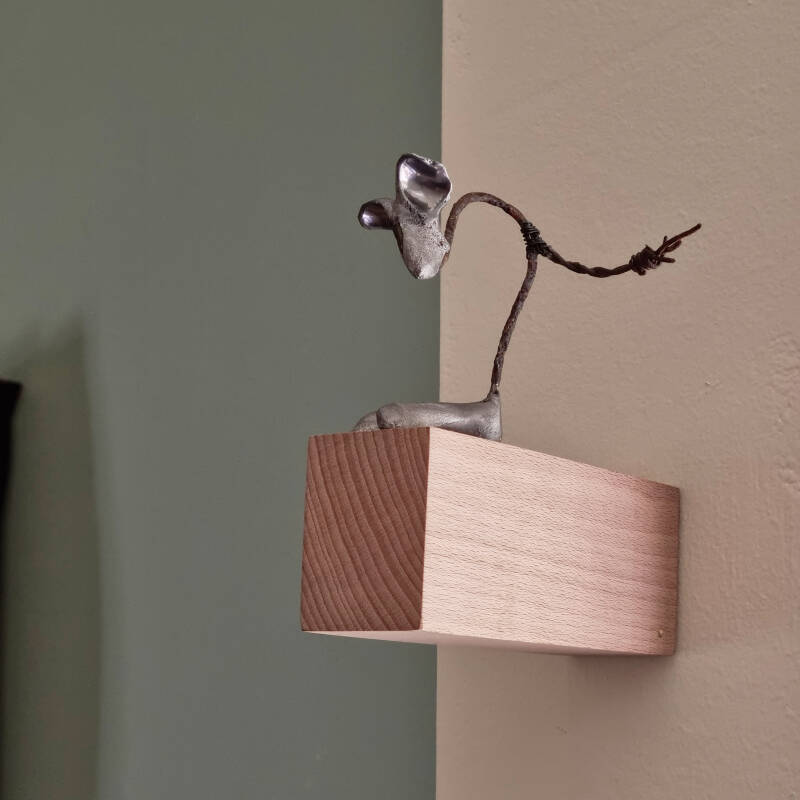 statue made of waste material Cookie mouse