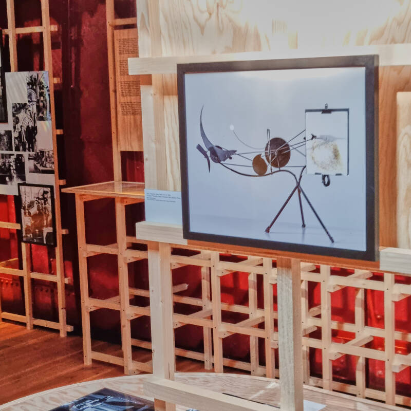 photo of akinetic sculpture by Jean Tinguely at the exhibition Tinguely Ahoi