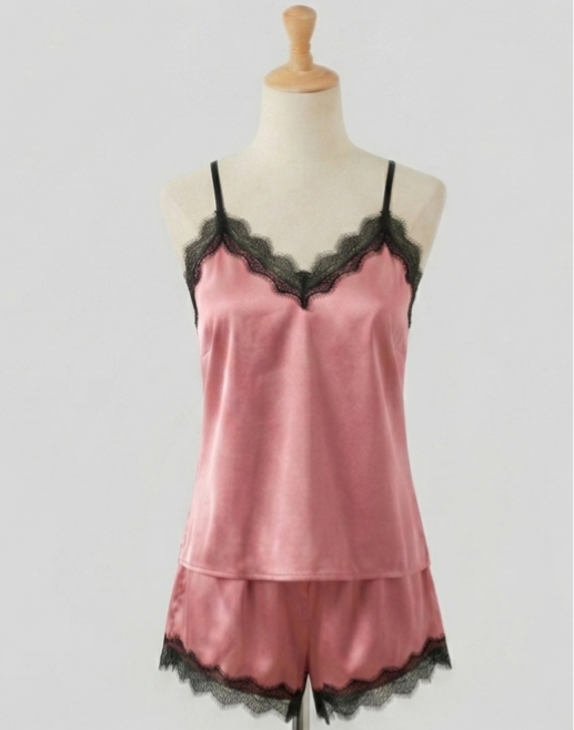 Pijama Encaje Rosa vieja