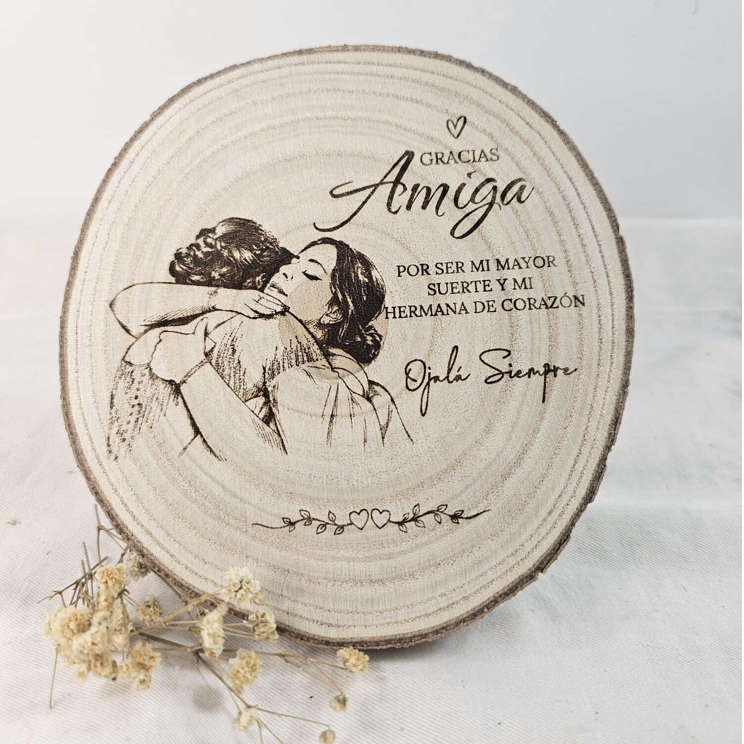 Rodaja de Madera Amistad