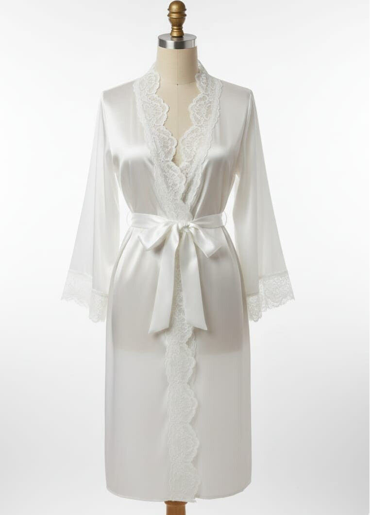 Set Bata Encaje Larga con Camisón o pijama