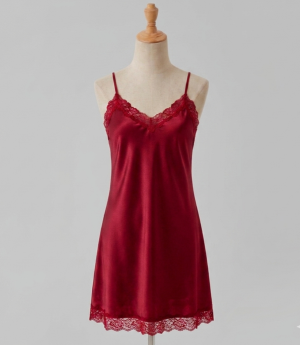 Camisón Encaje Rojo