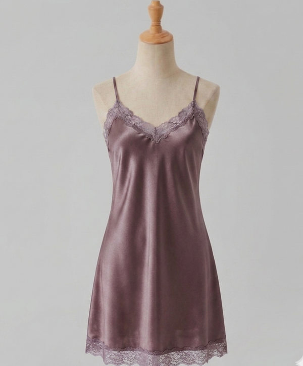 Camisón Encaje Malva