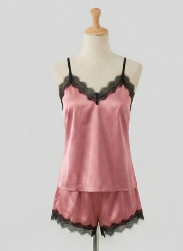 Pijama Encaje Rosa vieja