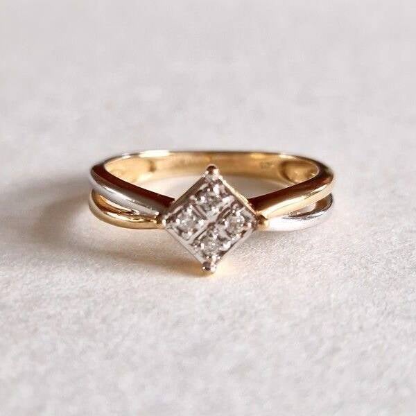 The two-tone diamond square ring
