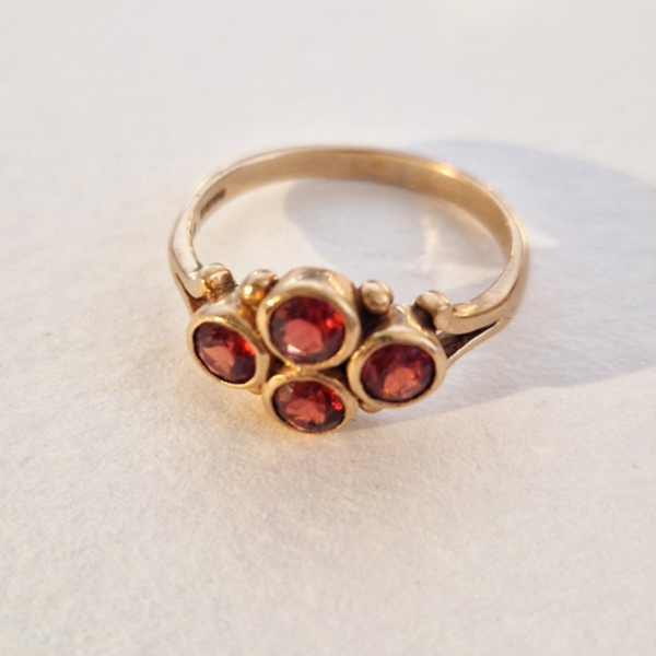 The garnet of luck ring
