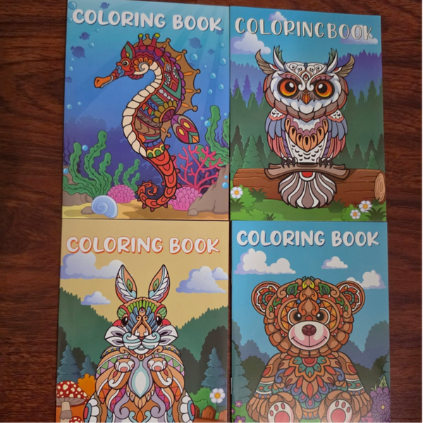 Set of 4 Coloring Books