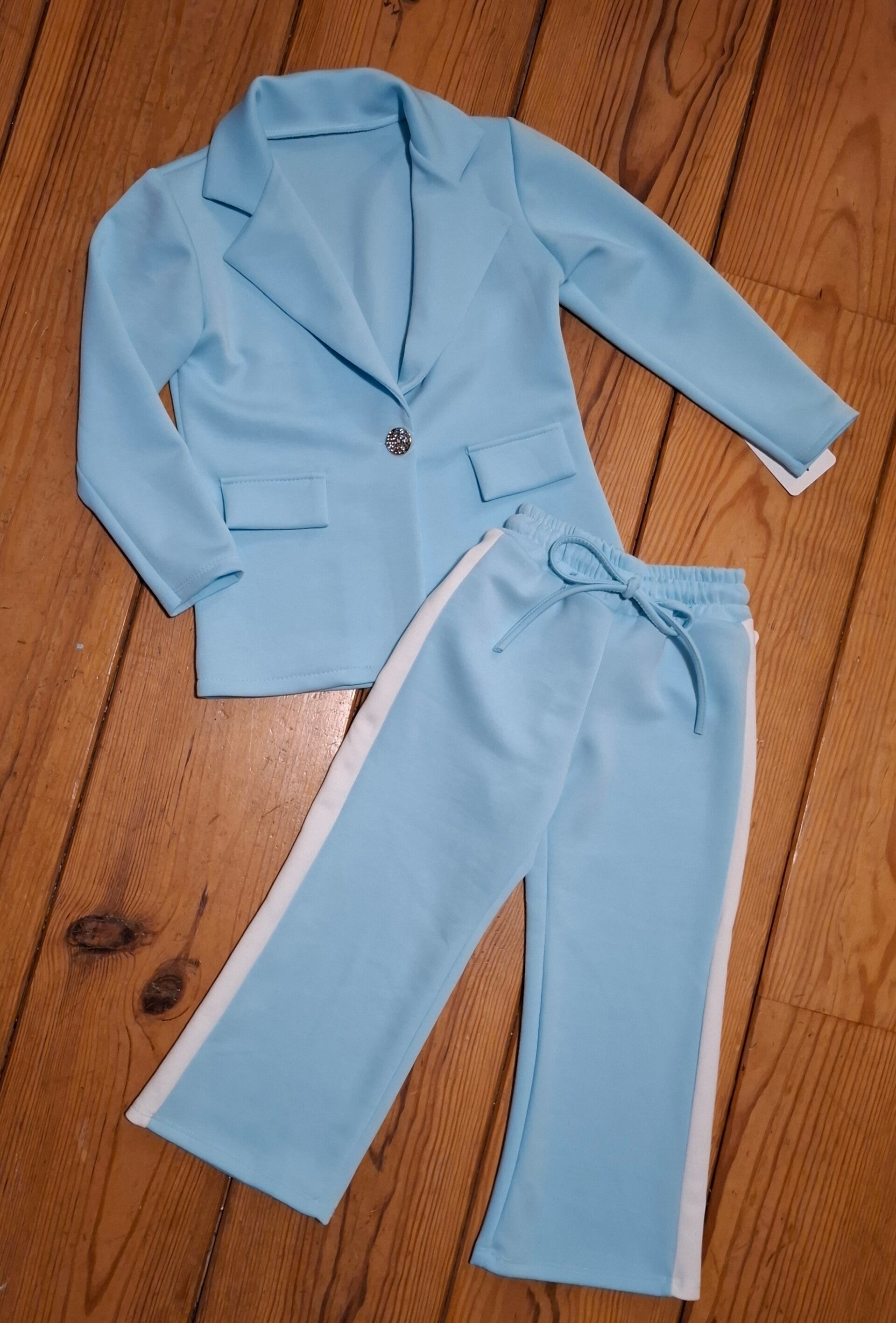 Lichtblauw blazer pak