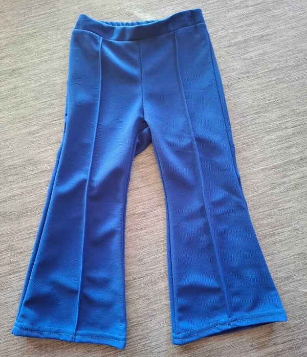 Blauwe flair broek