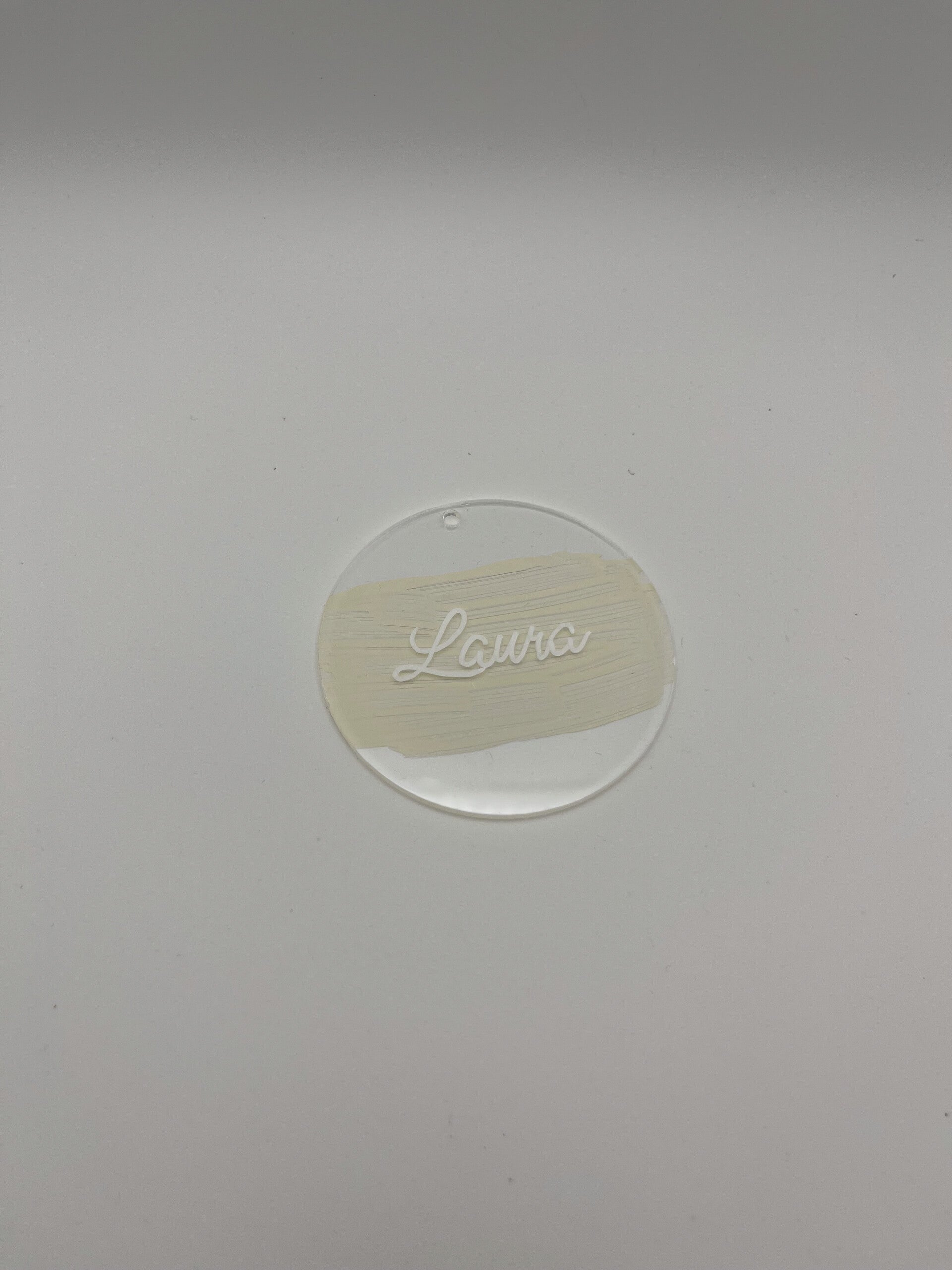 Namensschid Acryl rund - personalisierbar