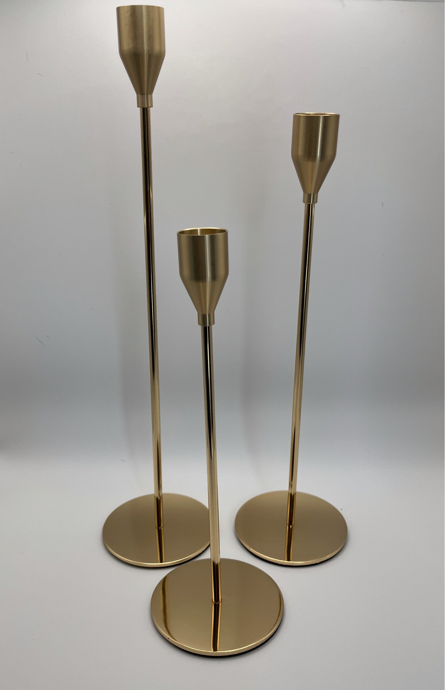 Kerzenhalter Stabkerzen gold groß (3er)
