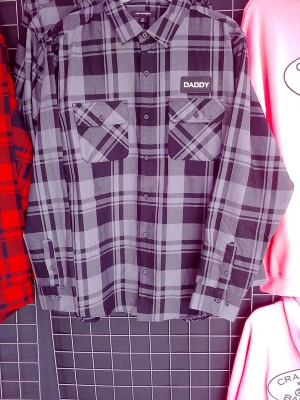 Men's Grey/Black Flannel Shirt