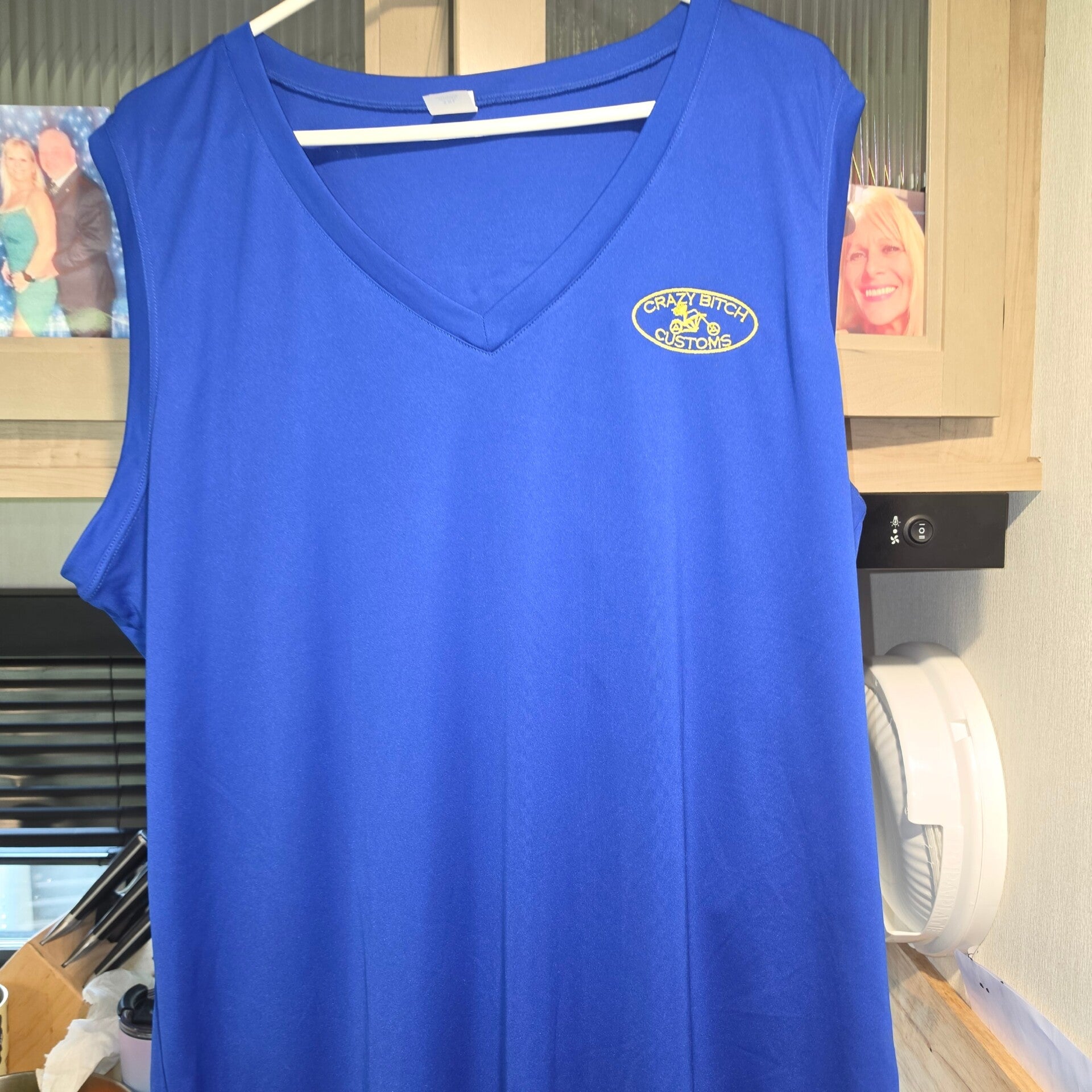 WOMEN'S BLUE FULL RACER BACK TEE