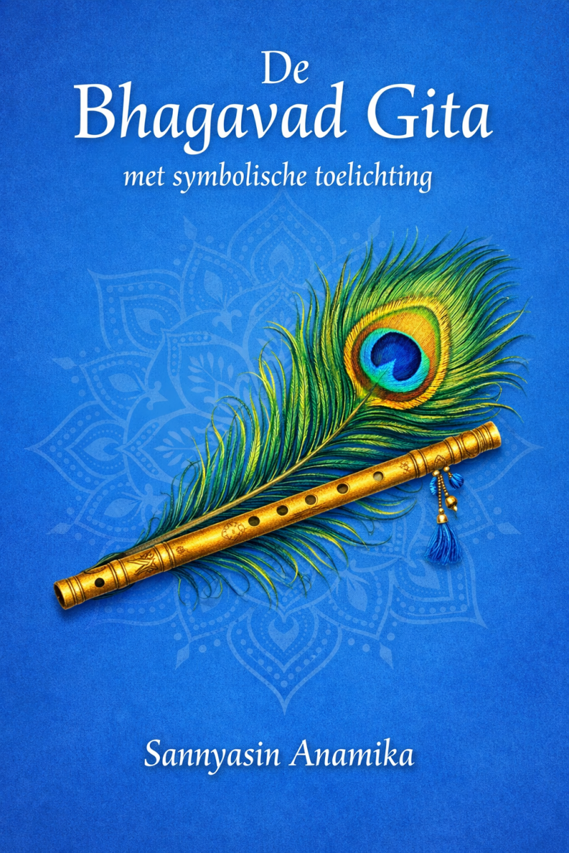 en serene, toegankelijke nieuwe vertaling van de Bhagavad Gita door Sannyasin Anamika – Dirk Eeckhaut (België, 1957). Elk vers bevat een symbolische duiding die de innerlijke betekenis van de dialogen zichtbaar maakt