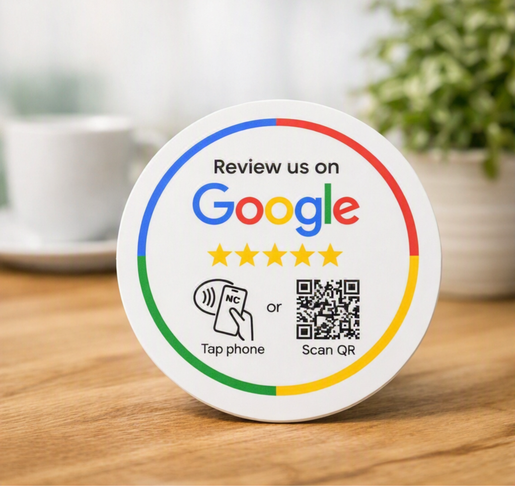 Google Reviewkaart – Liggend | NFC & QR