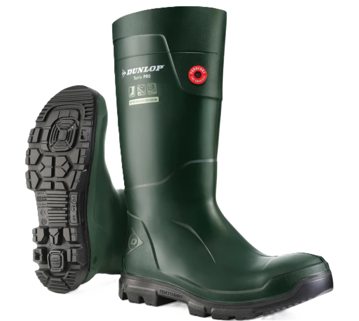 Purofort TerraPro Soft Toe, Green | 15" Waterproof PU Boots. NO: DLJ0KL01-5