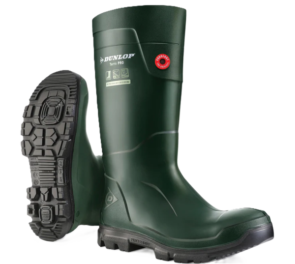 Purofort TerraPro Soft Toe, Green | 15" Waterproof PU Boots. NO: DLJ0KL01-5