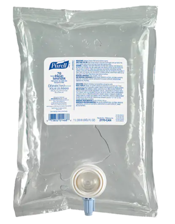 Purell  NXT® Advanced Gel Hand Sanitizer, 1000 ml, Cartridge Refill, 70% Alcohol
