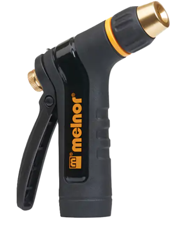 Melnor Adjustable Metal Hose Nozzle, Non-Insulated, Rear-Trigger
