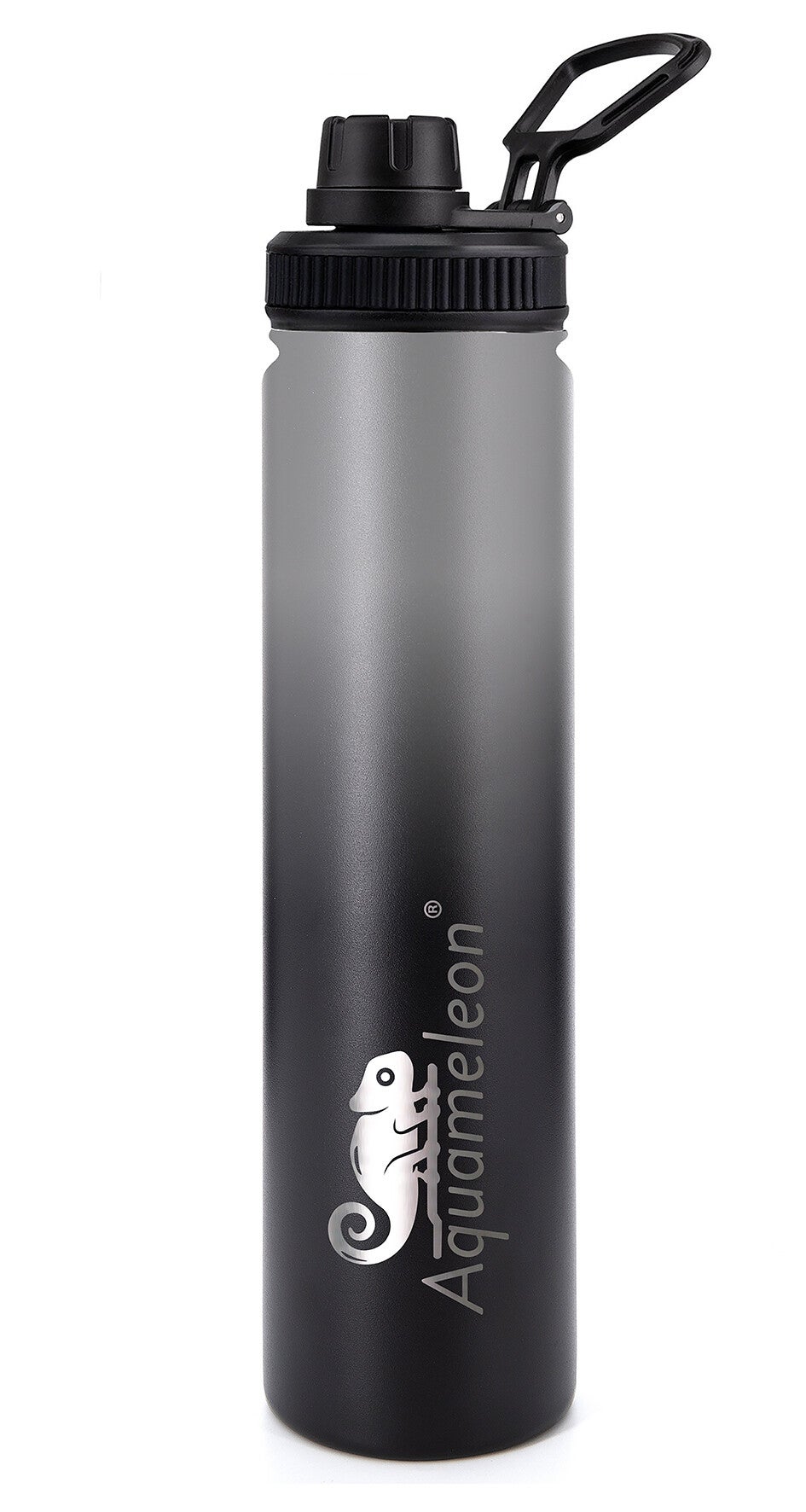 Thermosfles RVS Two-Tone Zwart - Grijs - 750 ml - Aquameleon.