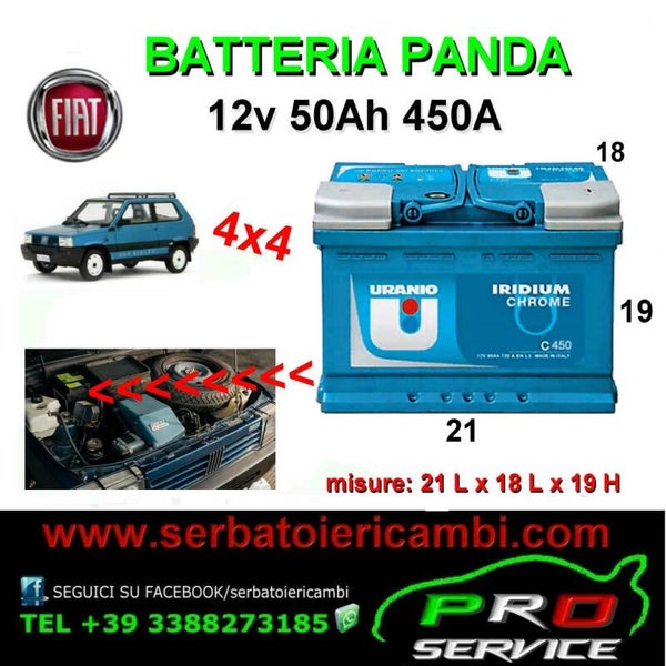 batteria fiat panda URANIO solo su ordinazione