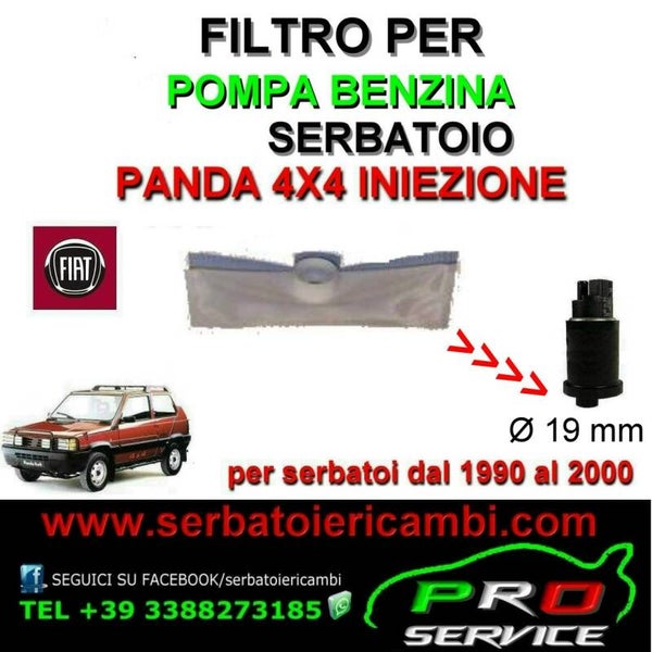 filtro per pompa benzina panda 4x4 da 19 mm diametro interno foro filtro