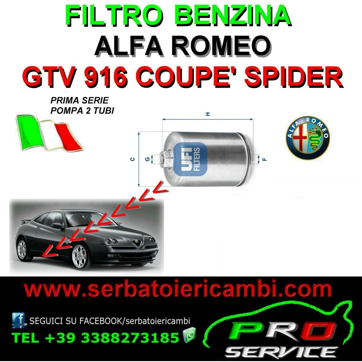 filtro benzina alfa romeo gtv 916