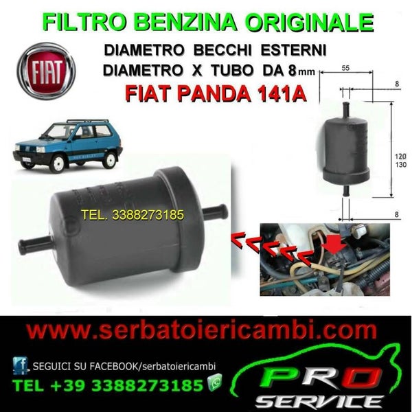 filtro benzina esterno per panda 4x4 iniezione