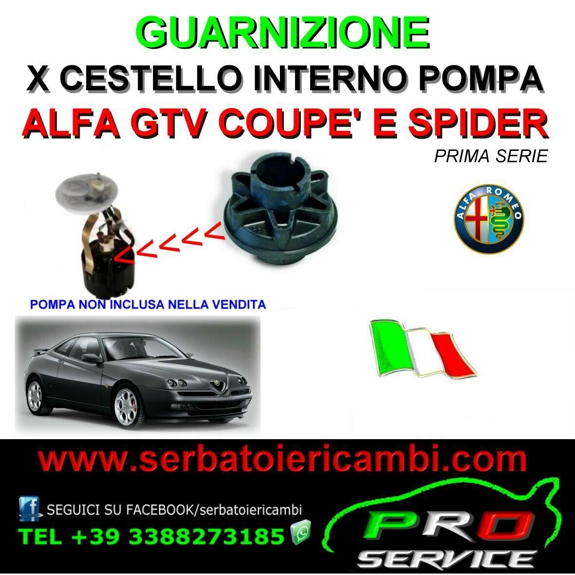 guarnizione interna cestello  pompa alfa gtv
