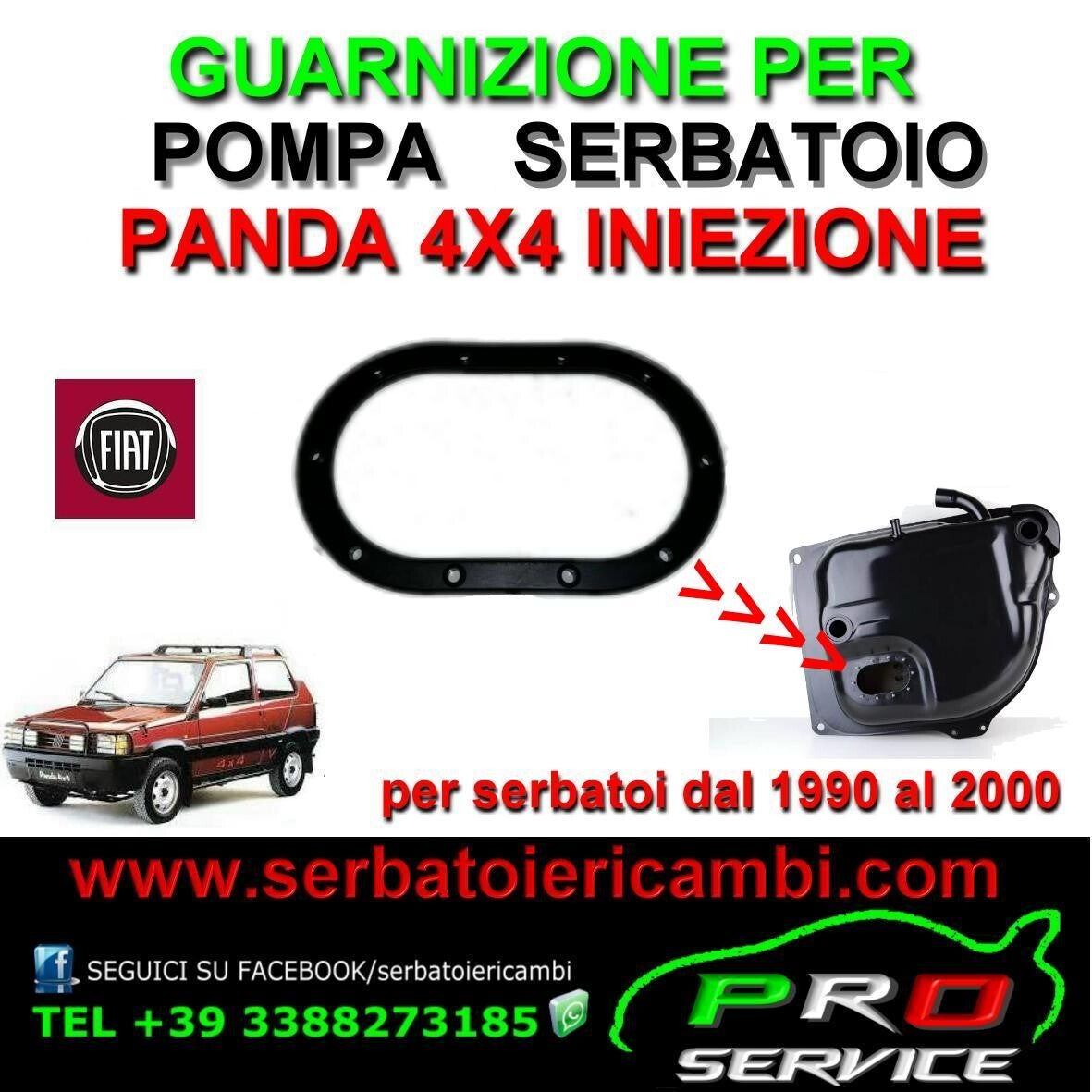 guarnizione ovale per pompa benina panda 4x4 dal 1991 al 2000